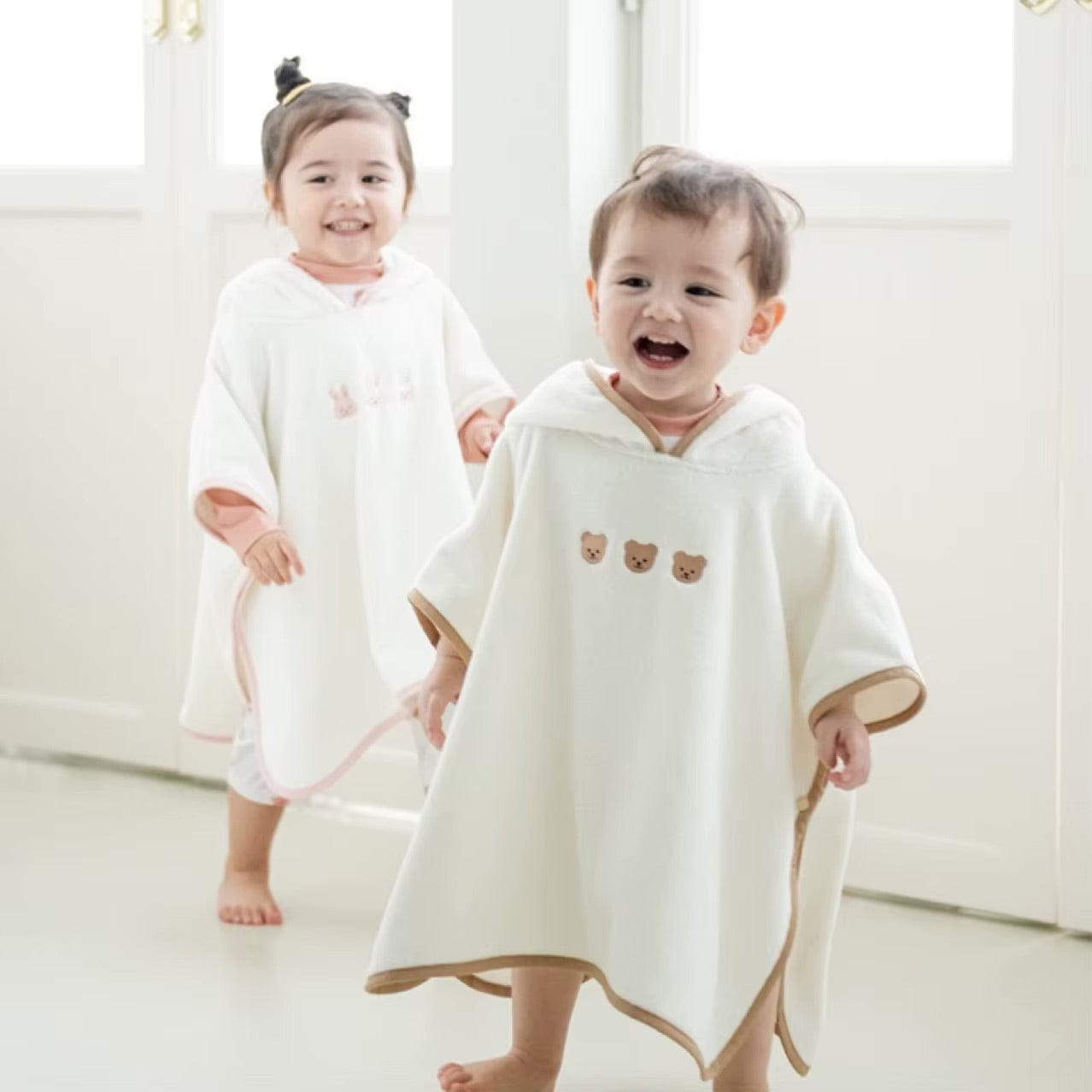 Cape de Bain Bébé Corail Velours