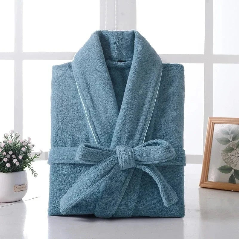 Peignoir de Bain Femme Éponge 100% Coton