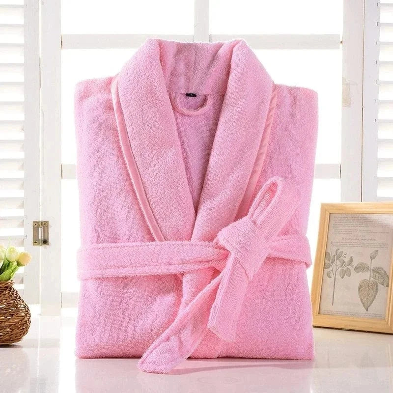 Peignoir de Bain Femme Éponge 100% Coton