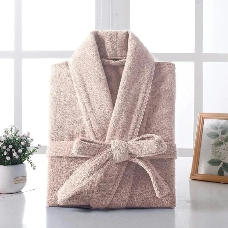 Peignoir de Bain Femme Éponge 100% Coton