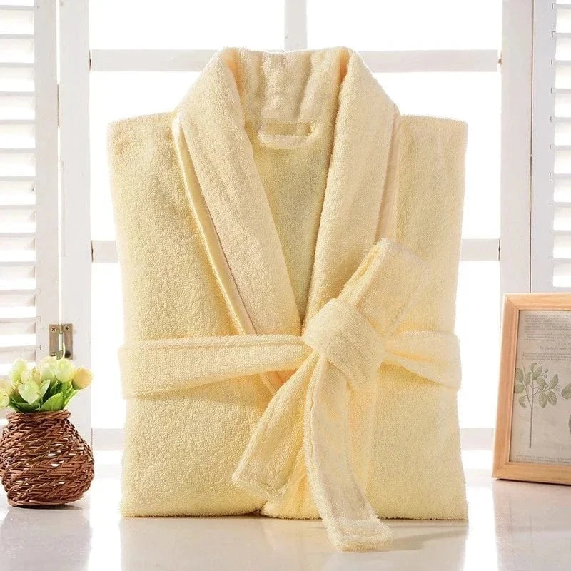 Peignoir de Bain Femme Éponge 100% Coton