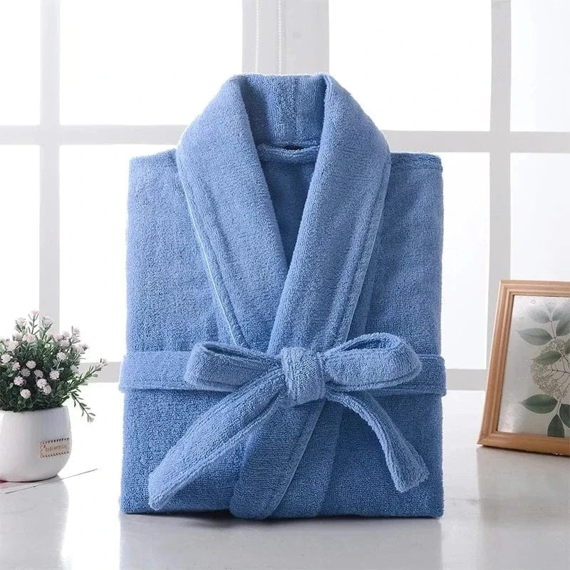 Peignoir de Bain Femme Éponge 100% Coton