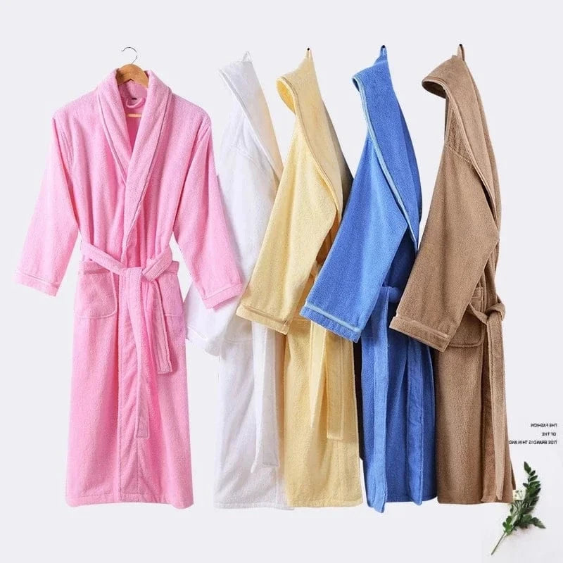 Peignoir de Bain Femme Éponge 100% Coton