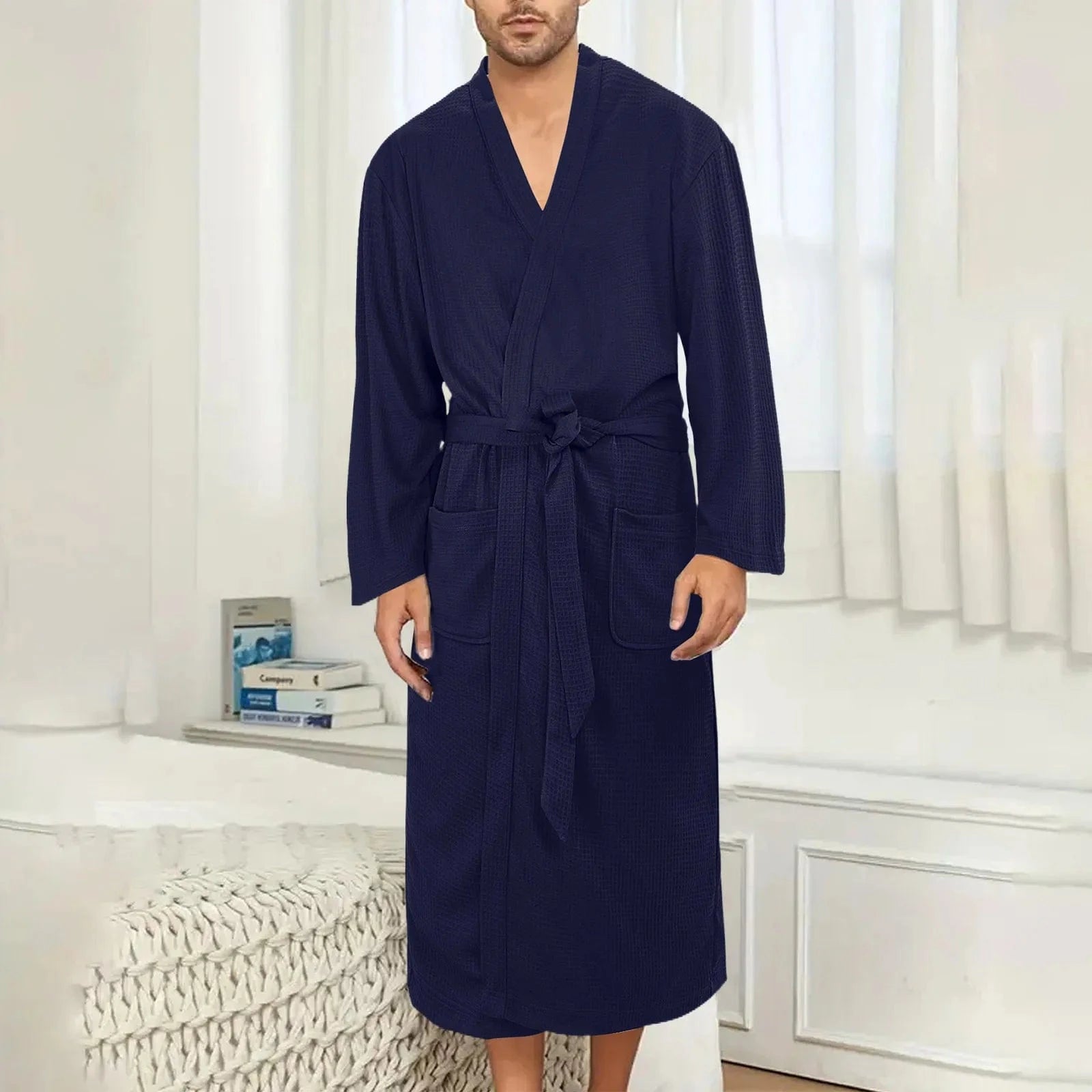 Peignoir de Bain Homme Nid d’Abeille