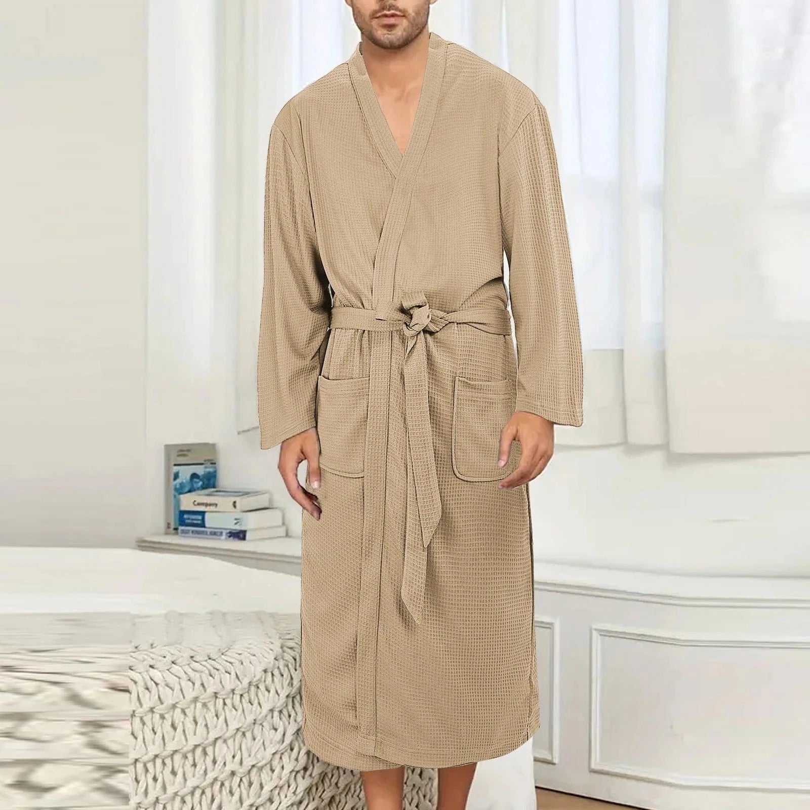 Peignoir de Bain Homme Nid d’Abeille