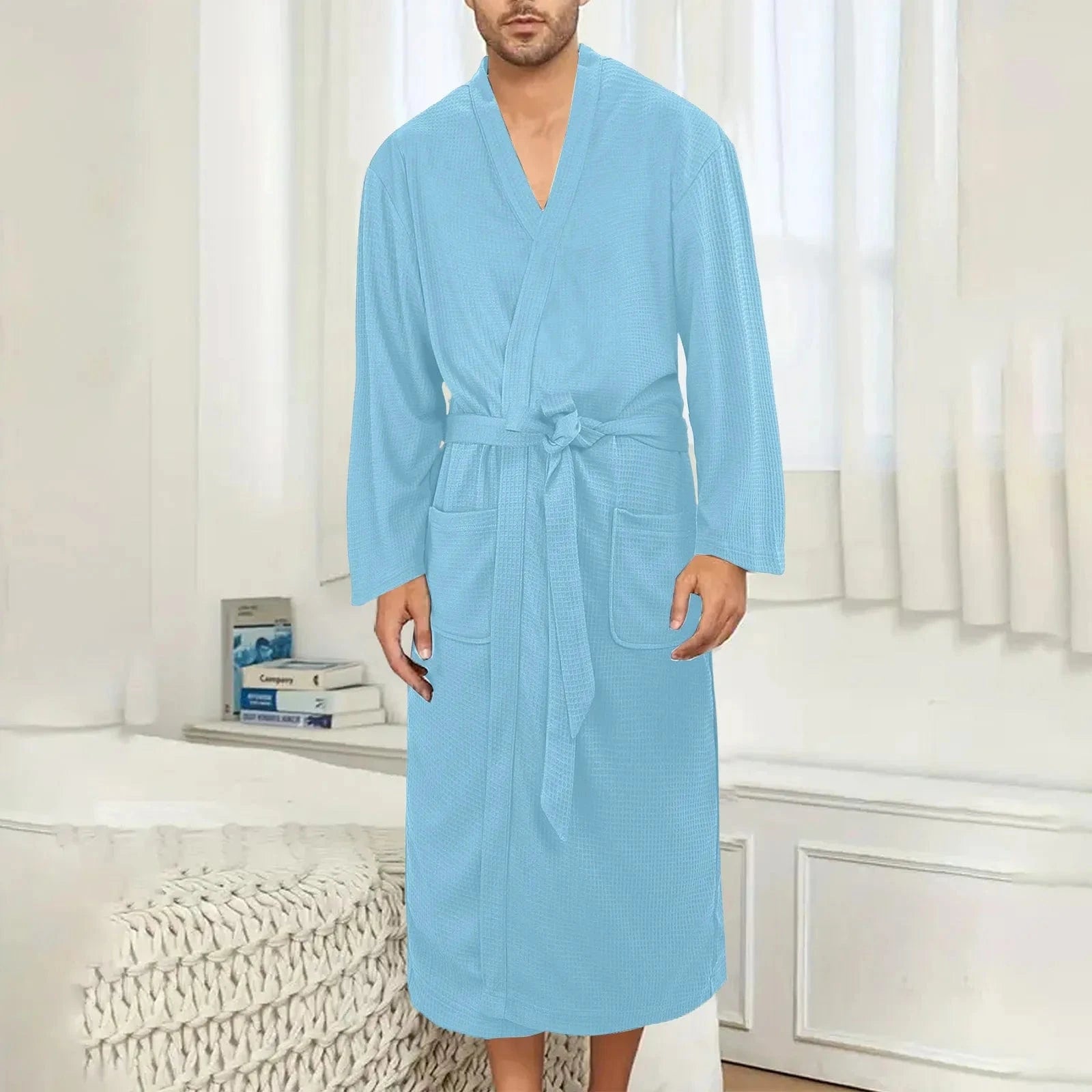 Peignoir de Bain Homme Nid d’Abeille