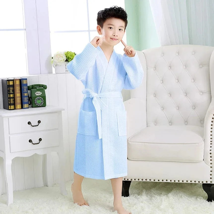 Peignoir Enfant Coton Nid d’Abeille