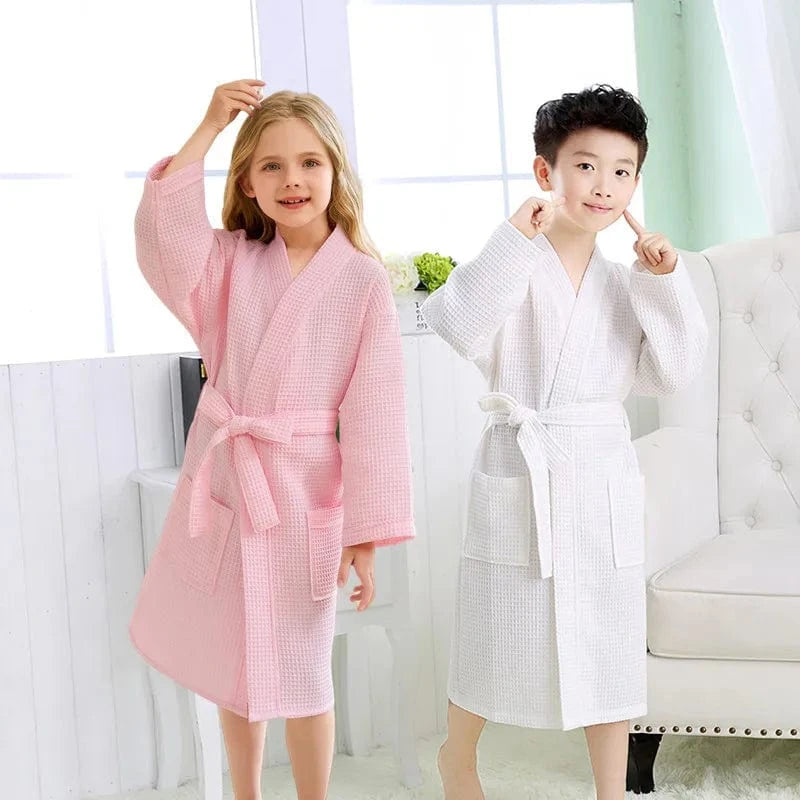 Peignoir Enfant Coton Nid d’Abeille