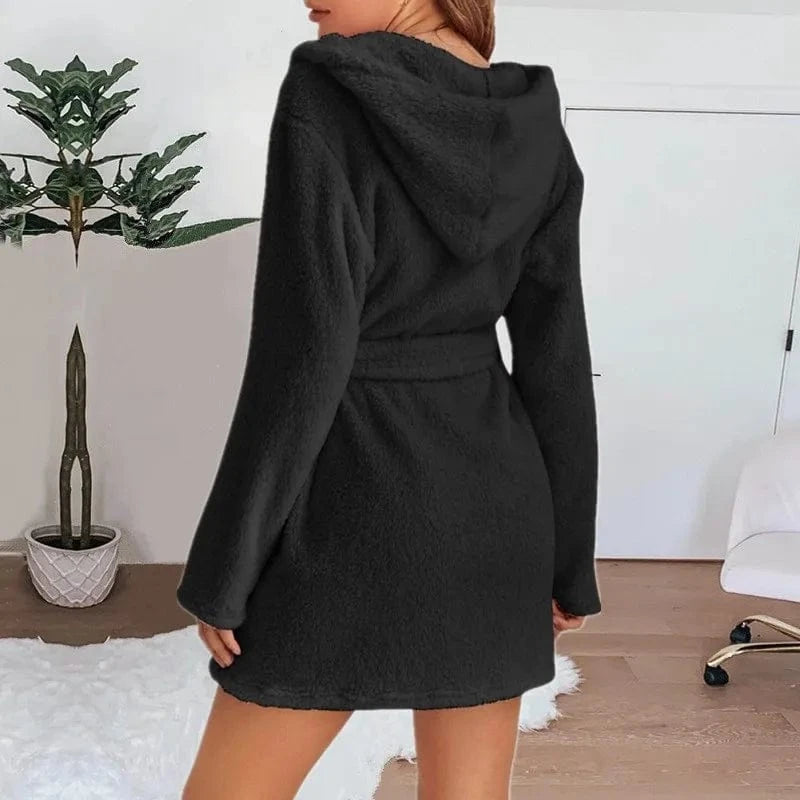 Peignoir Femme Hiver à Capuche