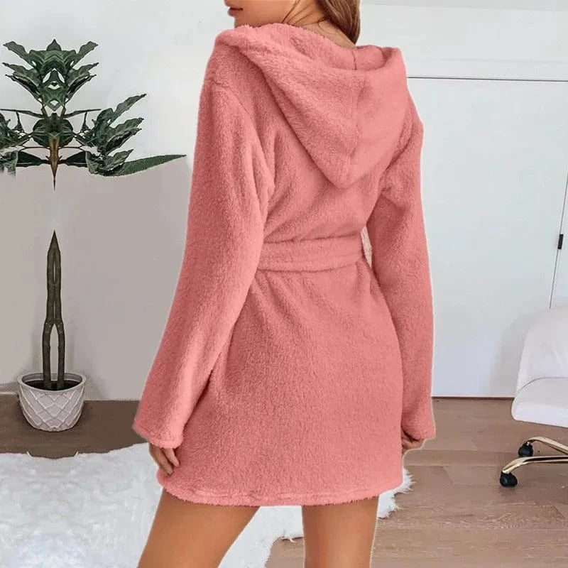 Peignoir Femme Hiver à Capuche