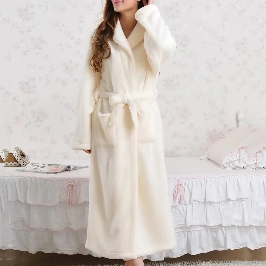 Peignoir Femme Polaire Flanelle Long