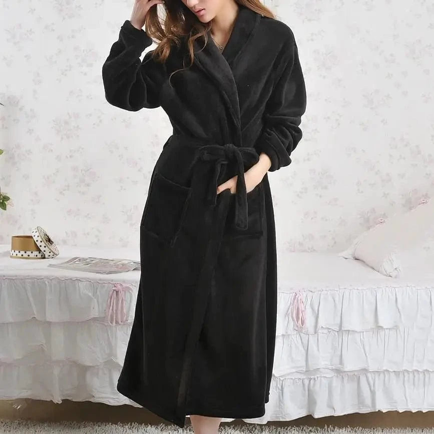 Peignoir Femme Polaire Flanelle Long
