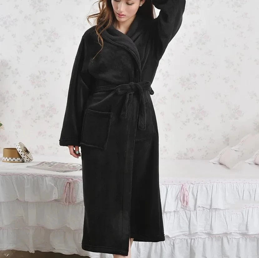 Peignoir Femme Polaire Flanelle Long