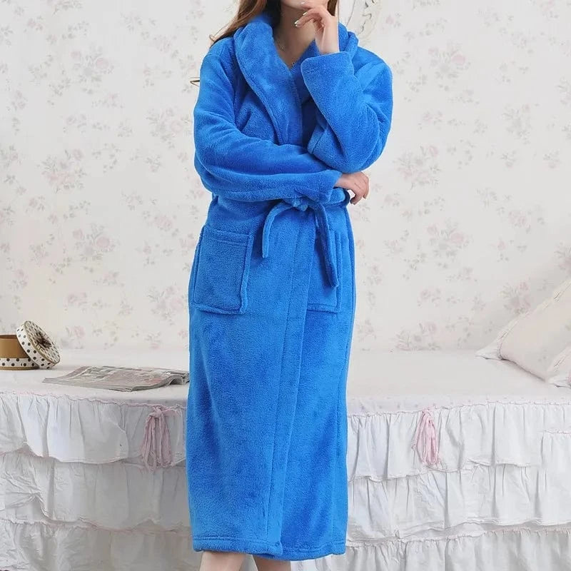 Peignoir Femme Polaire Flanelle Long