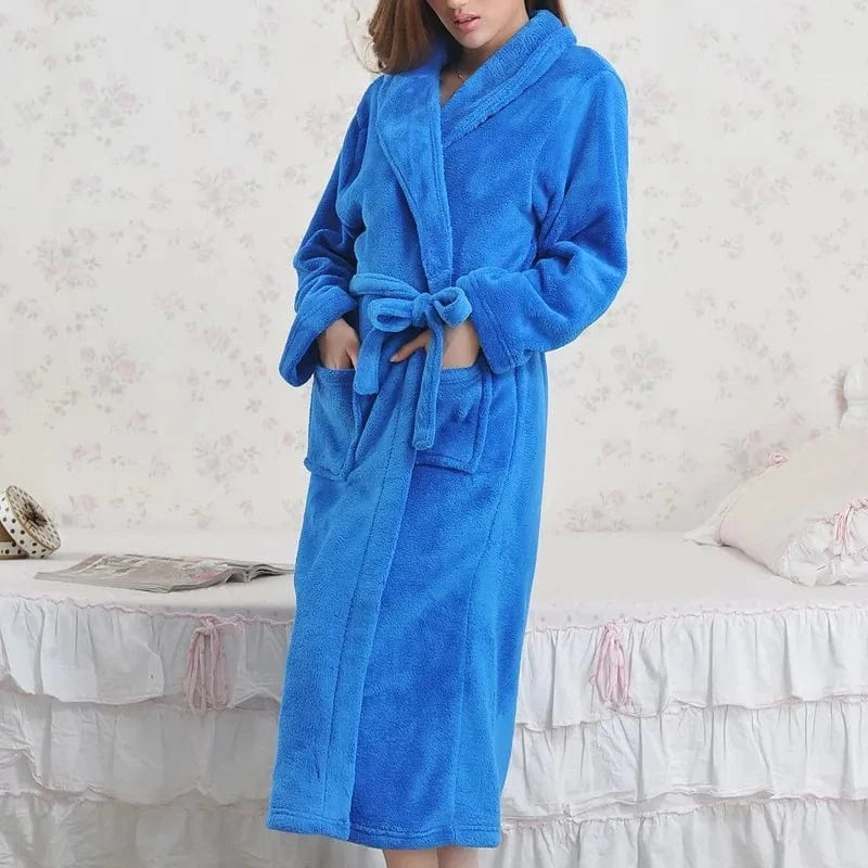 Peignoir Femme Polaire Flanelle Long
