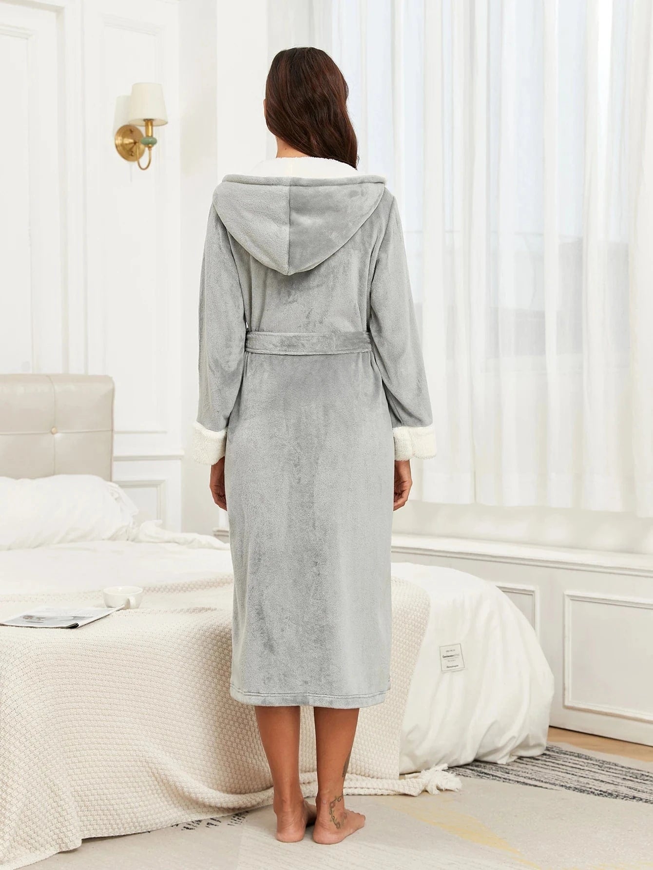 Peignoir Femme Polaire Long Capuche