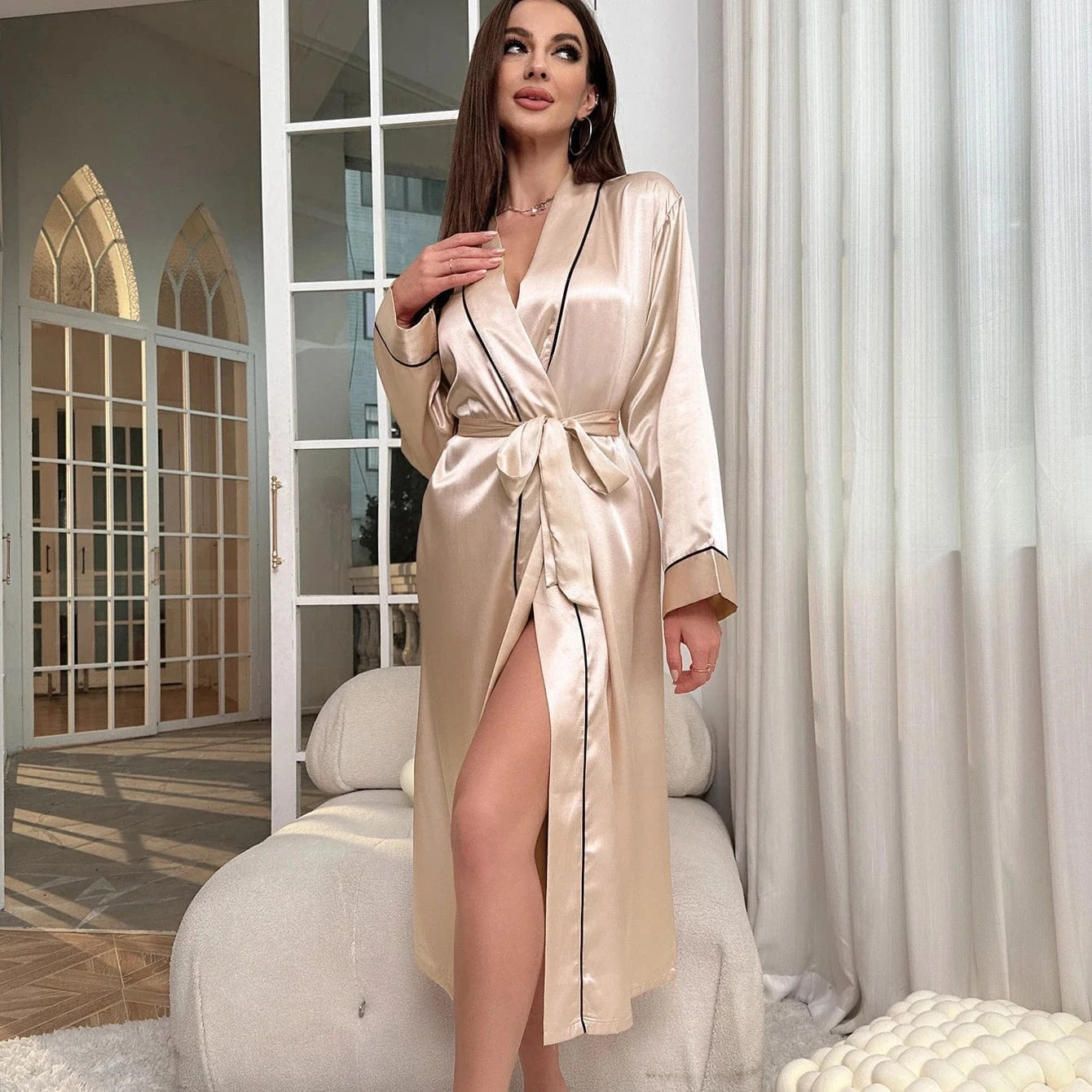 Peignoir Femme Satin Chic