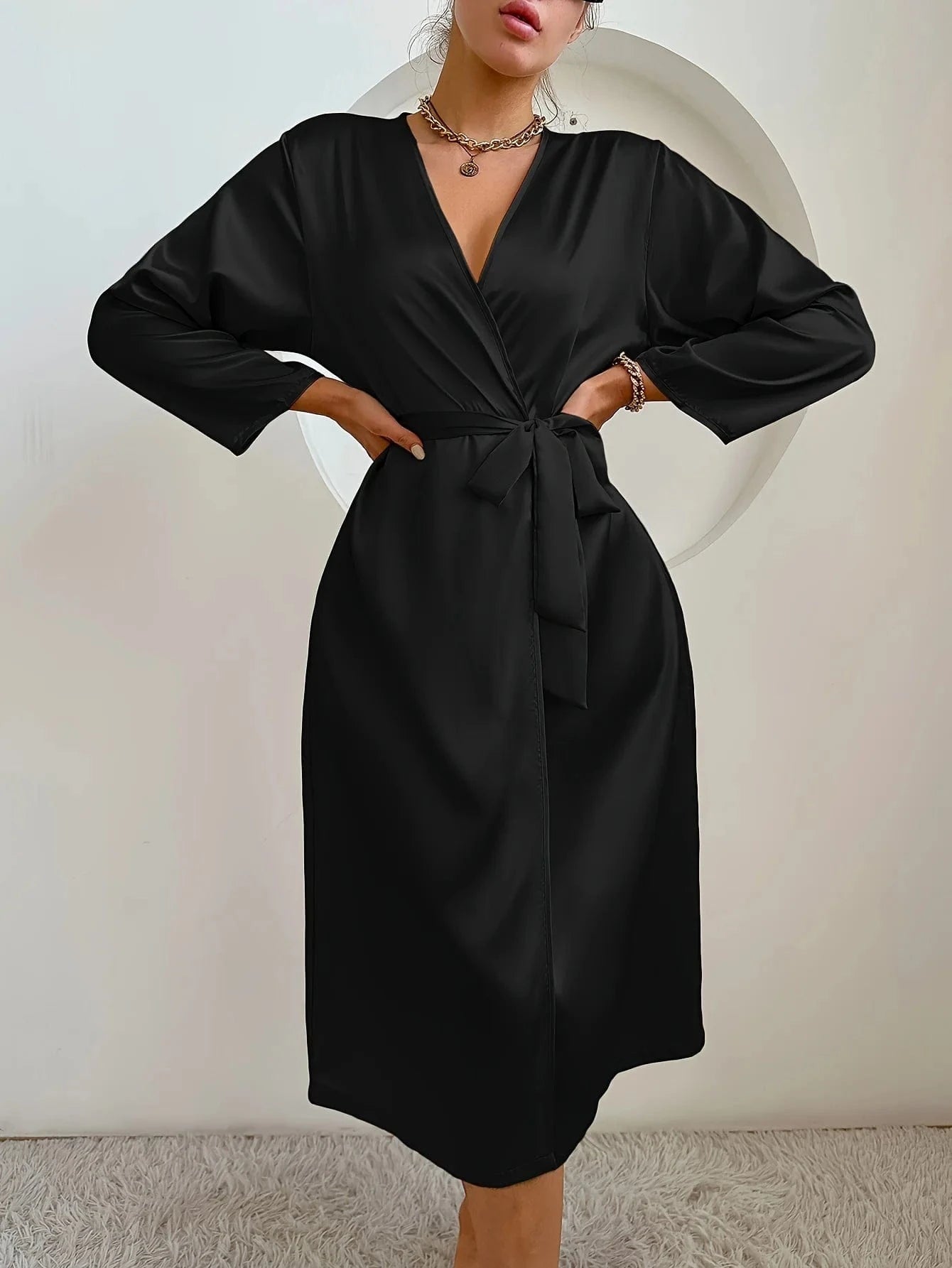 Peignoir Femme Satin Long