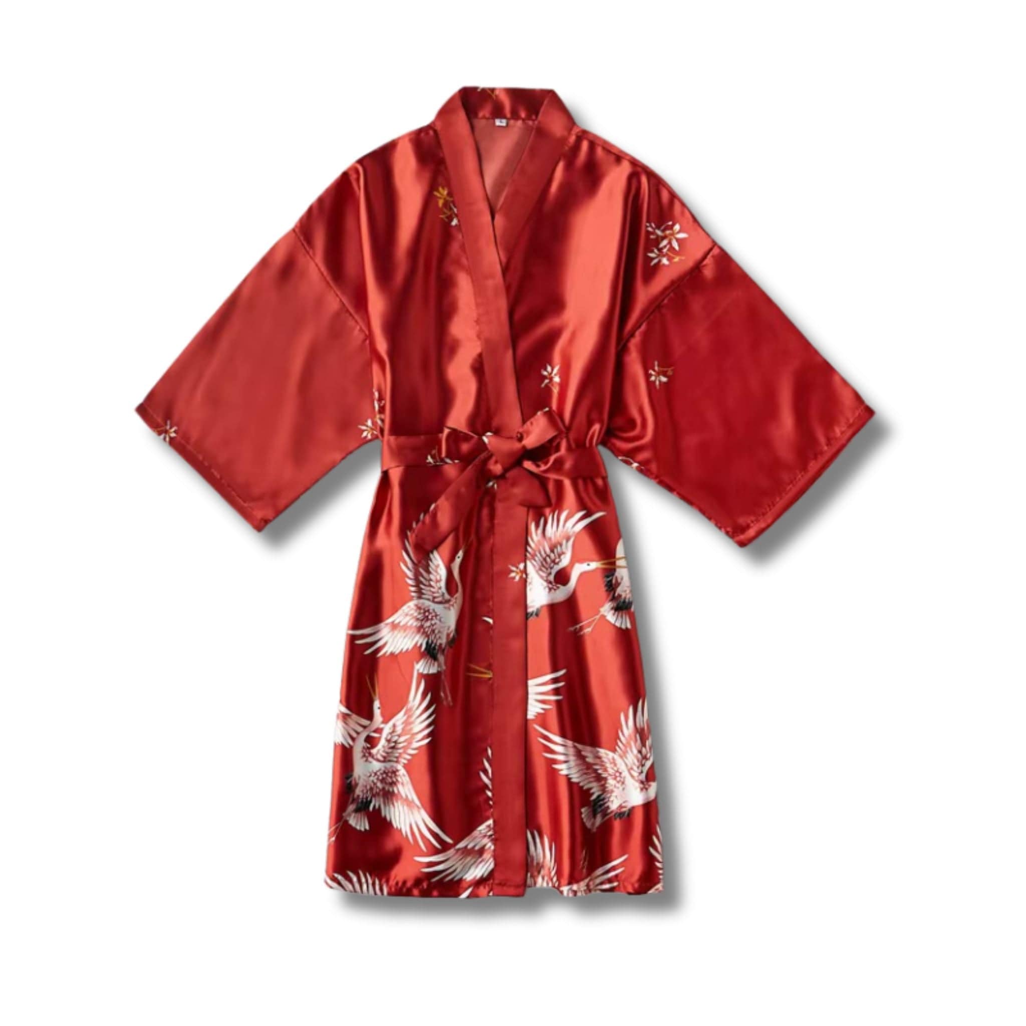 Peignoir Femme Satin Oiseau