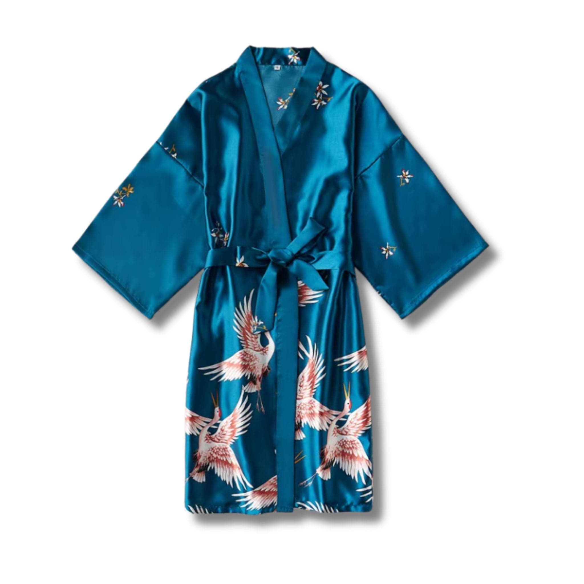 Peignoir Femme Satin Oiseau