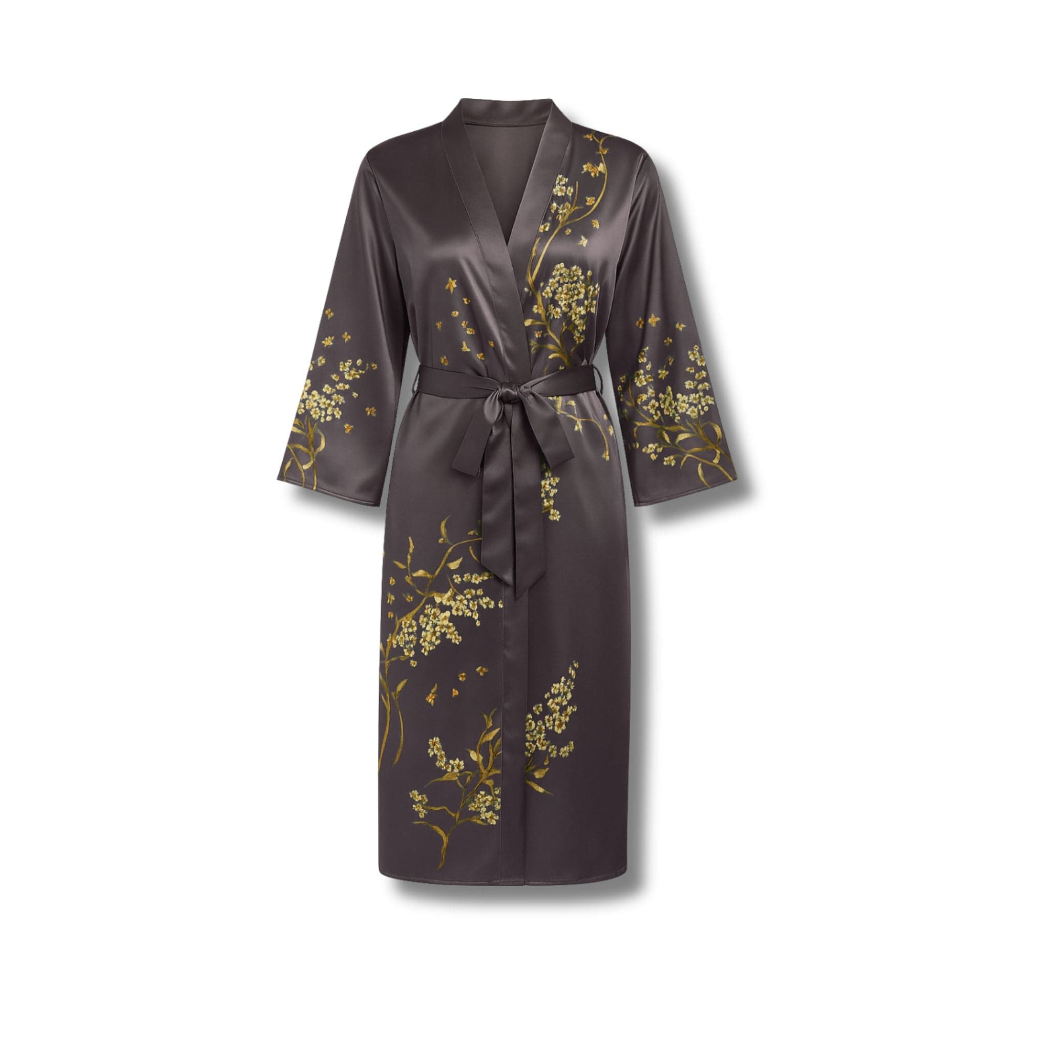 Peignoir Femme Satin Plantes