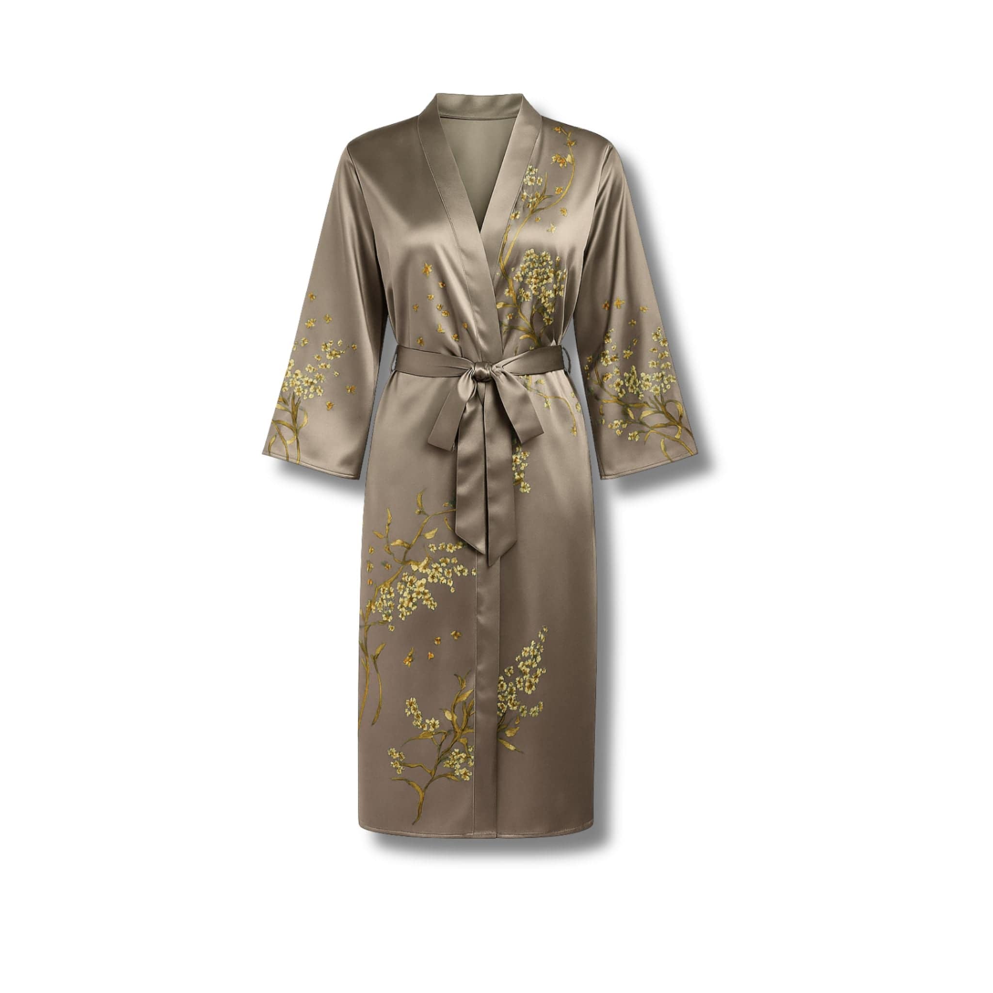 Peignoir Femme Satin Plantes