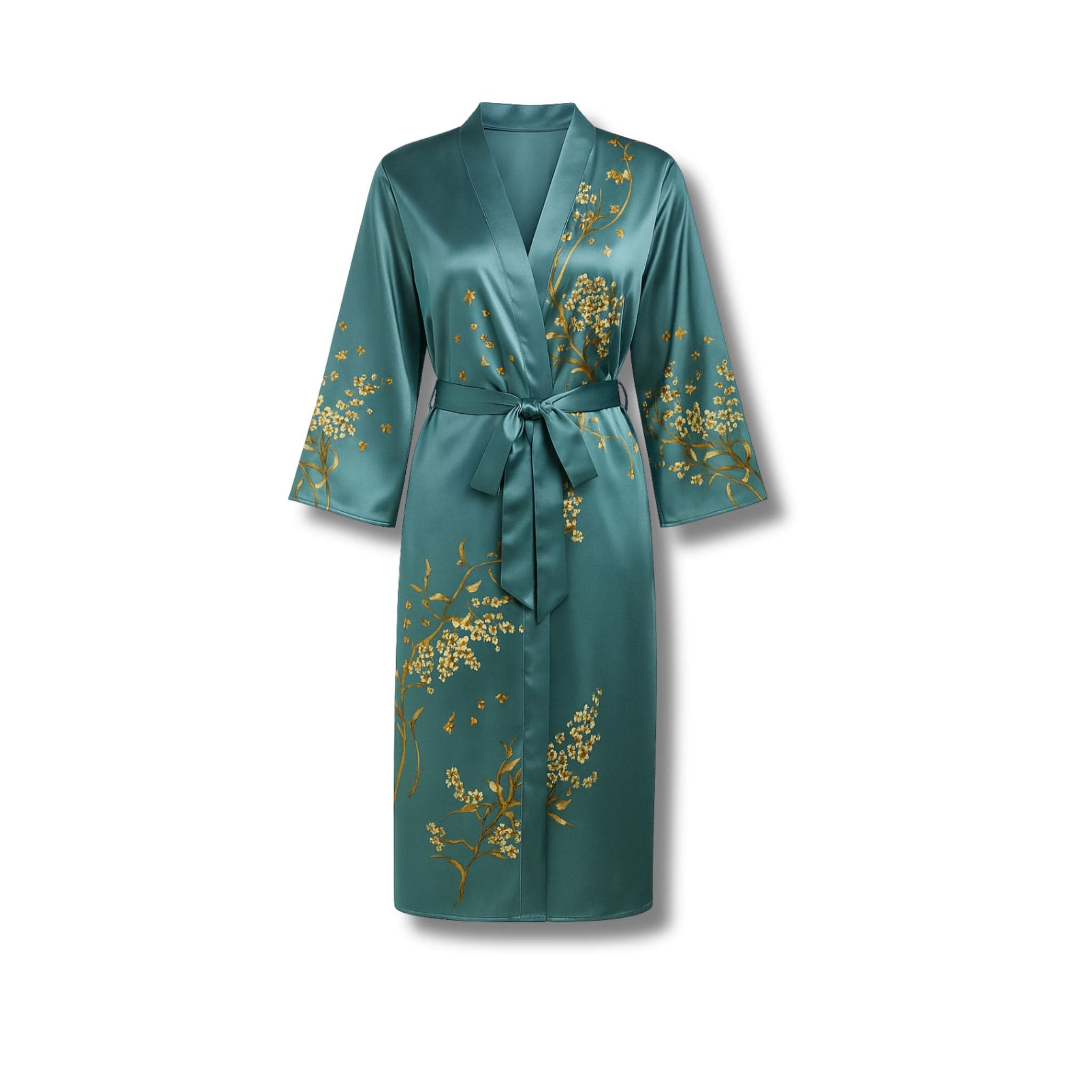 Peignoir Femme Satin Plantes