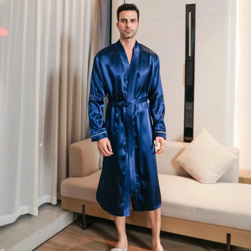Peignoir Homme Luxe Satin Léger