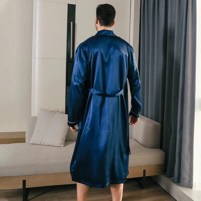 Peignoir Homme Luxe Satin Léger