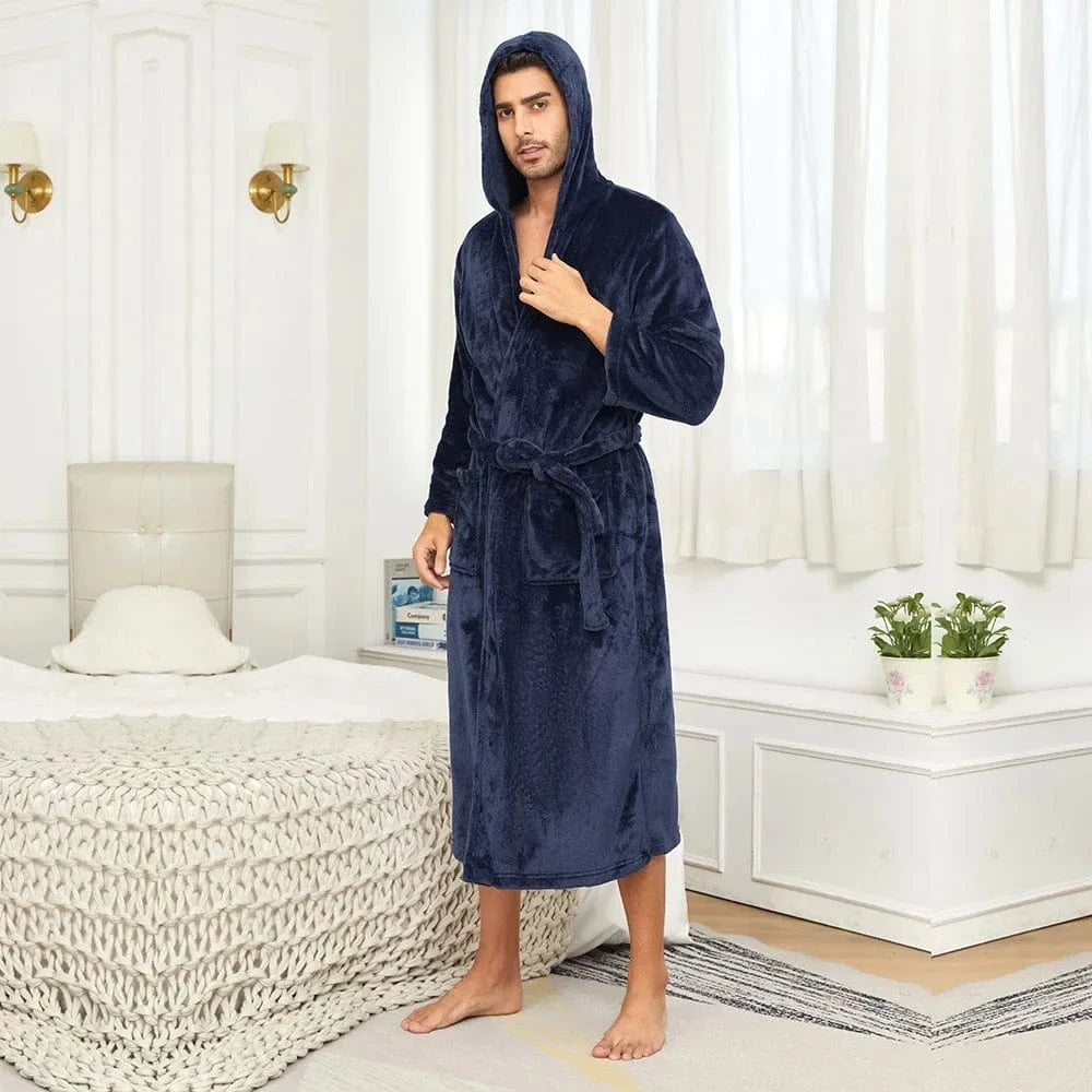 Peignoir Homme Polaire Capuche Doux