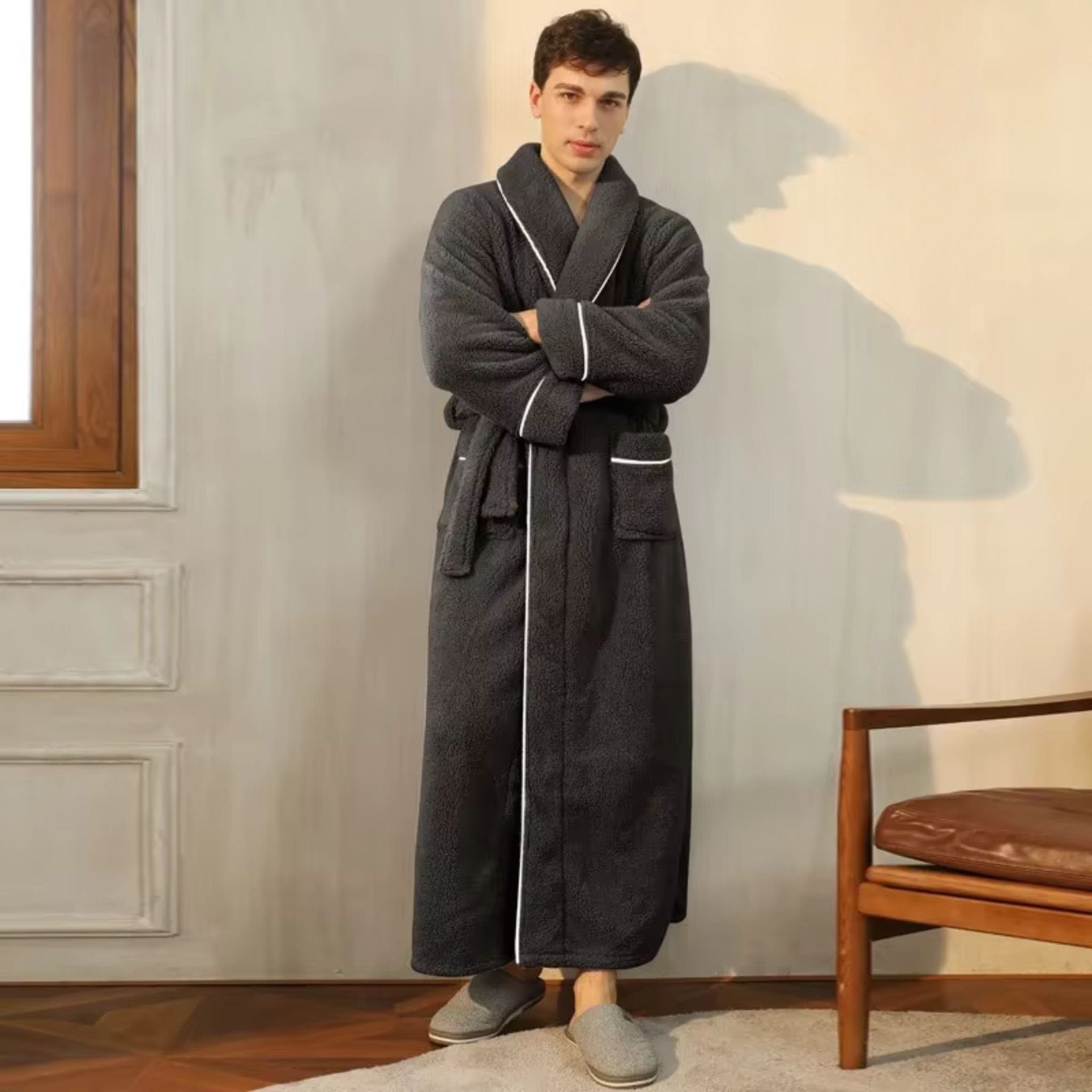 Peignoir Homme Polaire Long Hiver