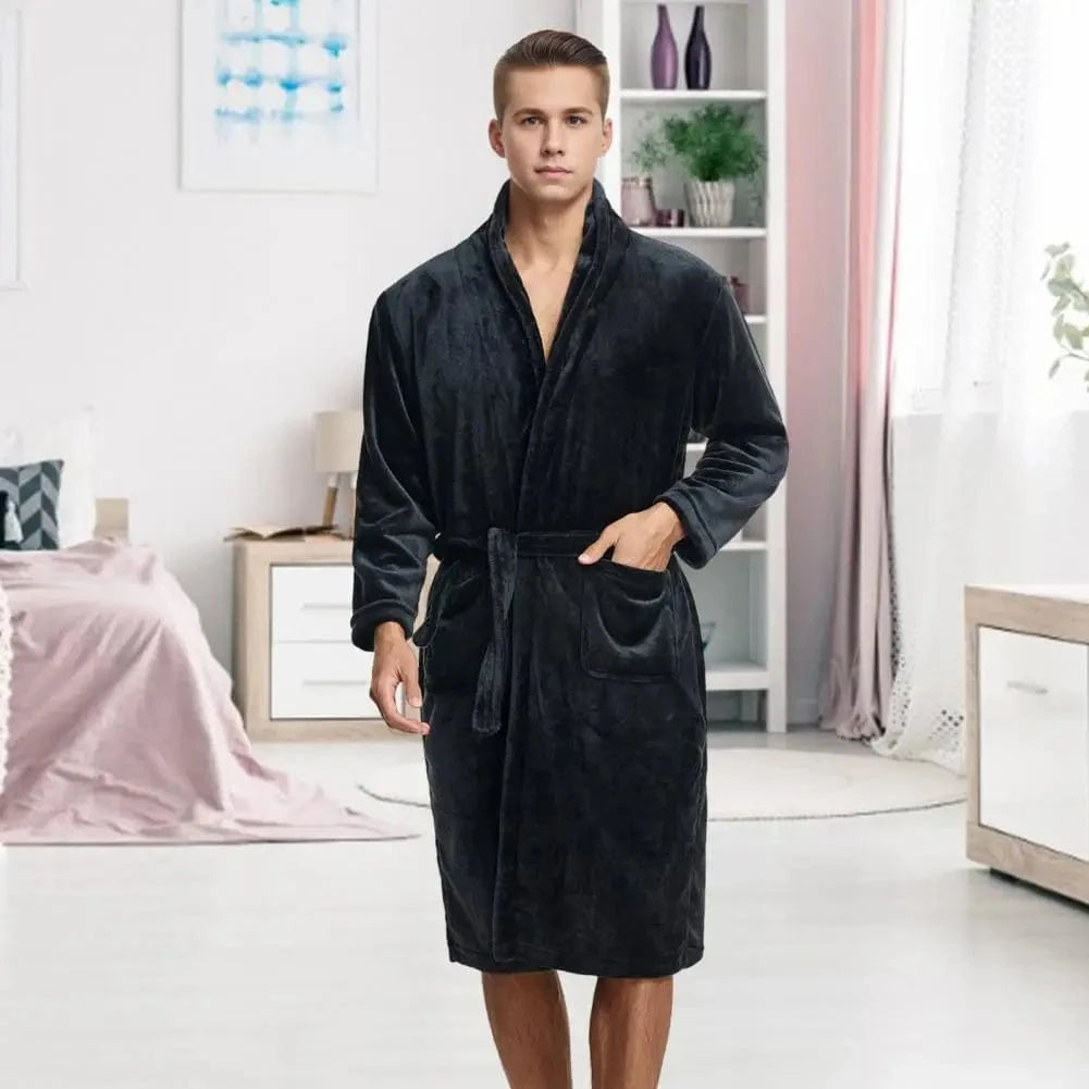 Peignoir Homme Polaire Mi-Long