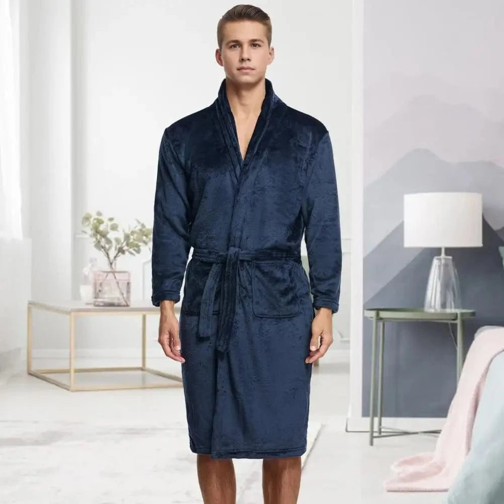 Peignoir Homme Polaire Mi-Long