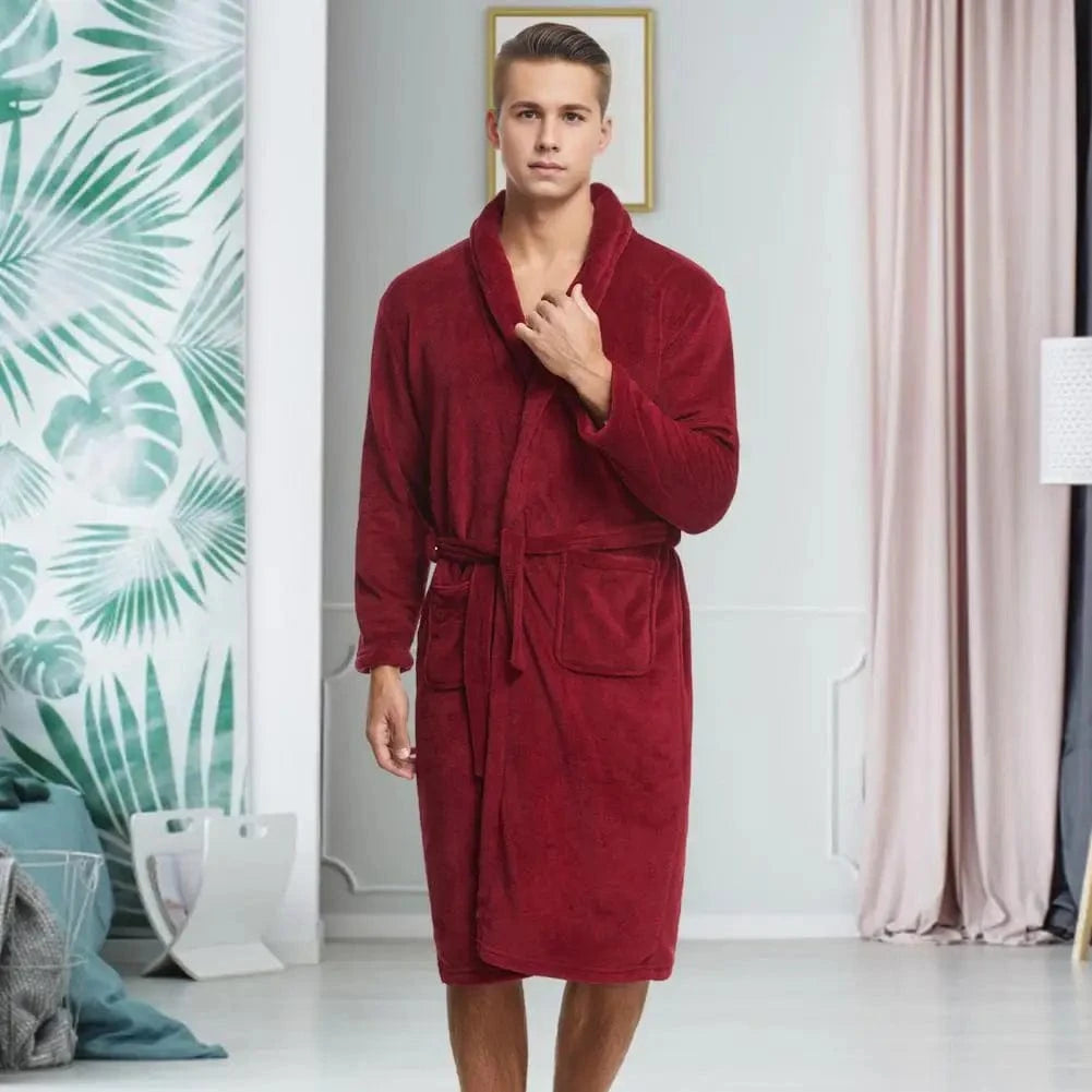 Peignoir Homme Polaire Mi-Long
