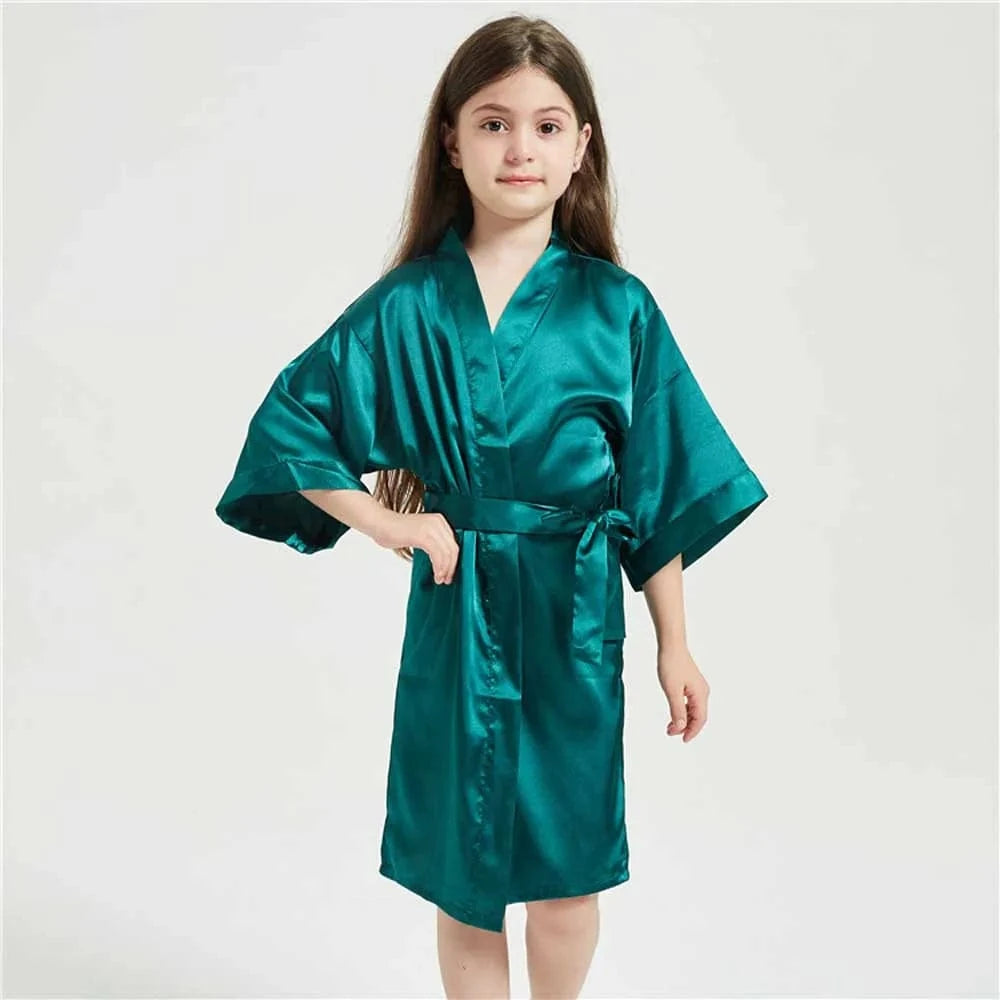 Peignoir Satin Enfant Fille