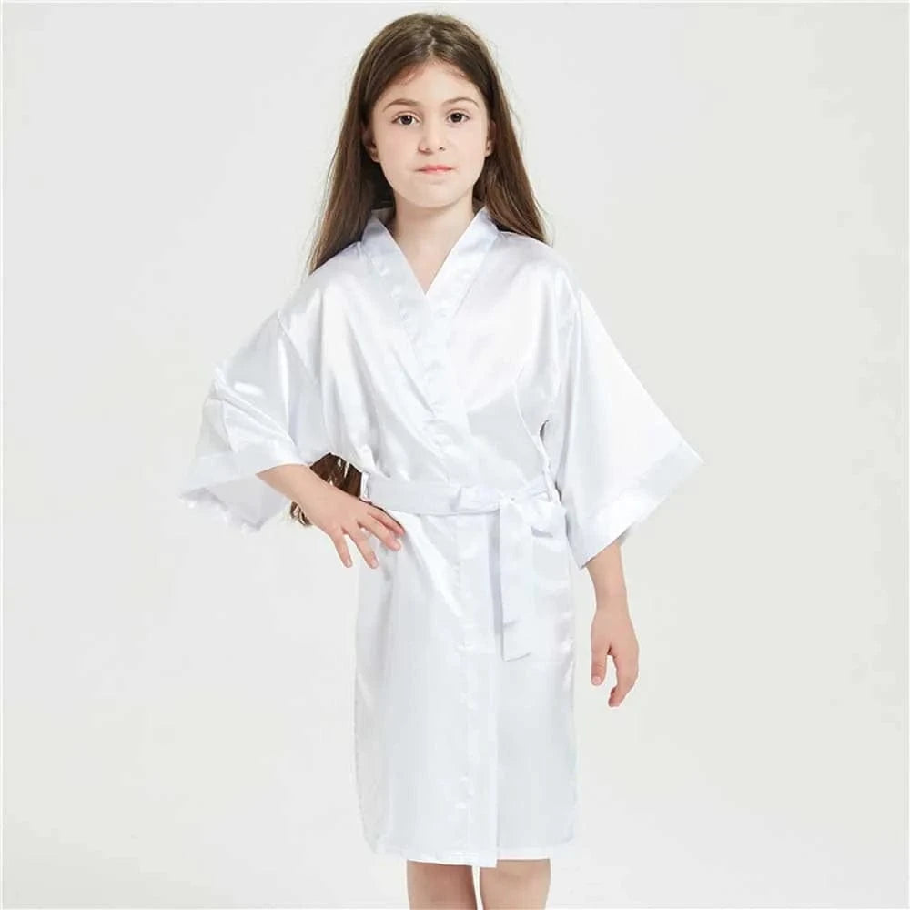 Peignoir Satin Enfant Fille