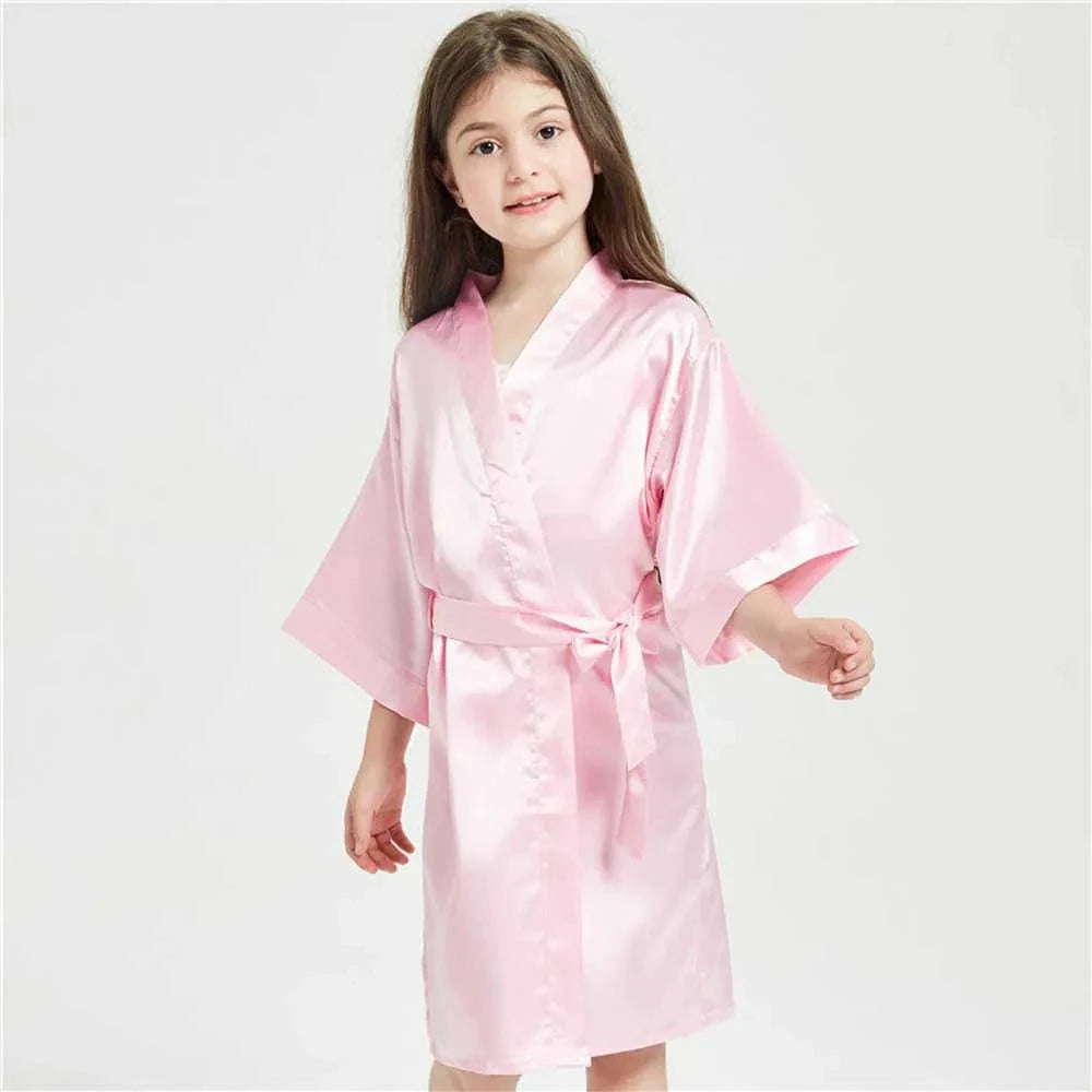 Peignoir Satin Enfant Fille