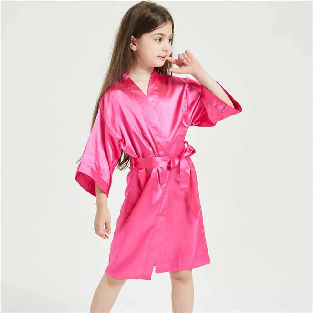 Peignoir Satin Enfant Fille