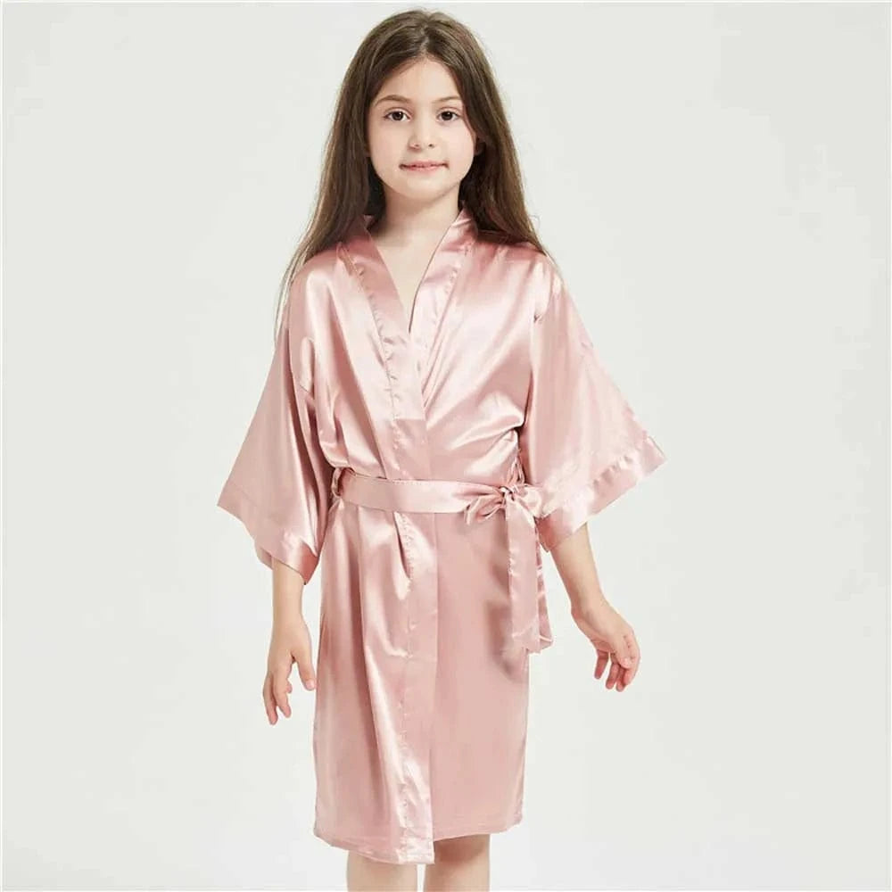 Peignoir Satin Enfant Fille