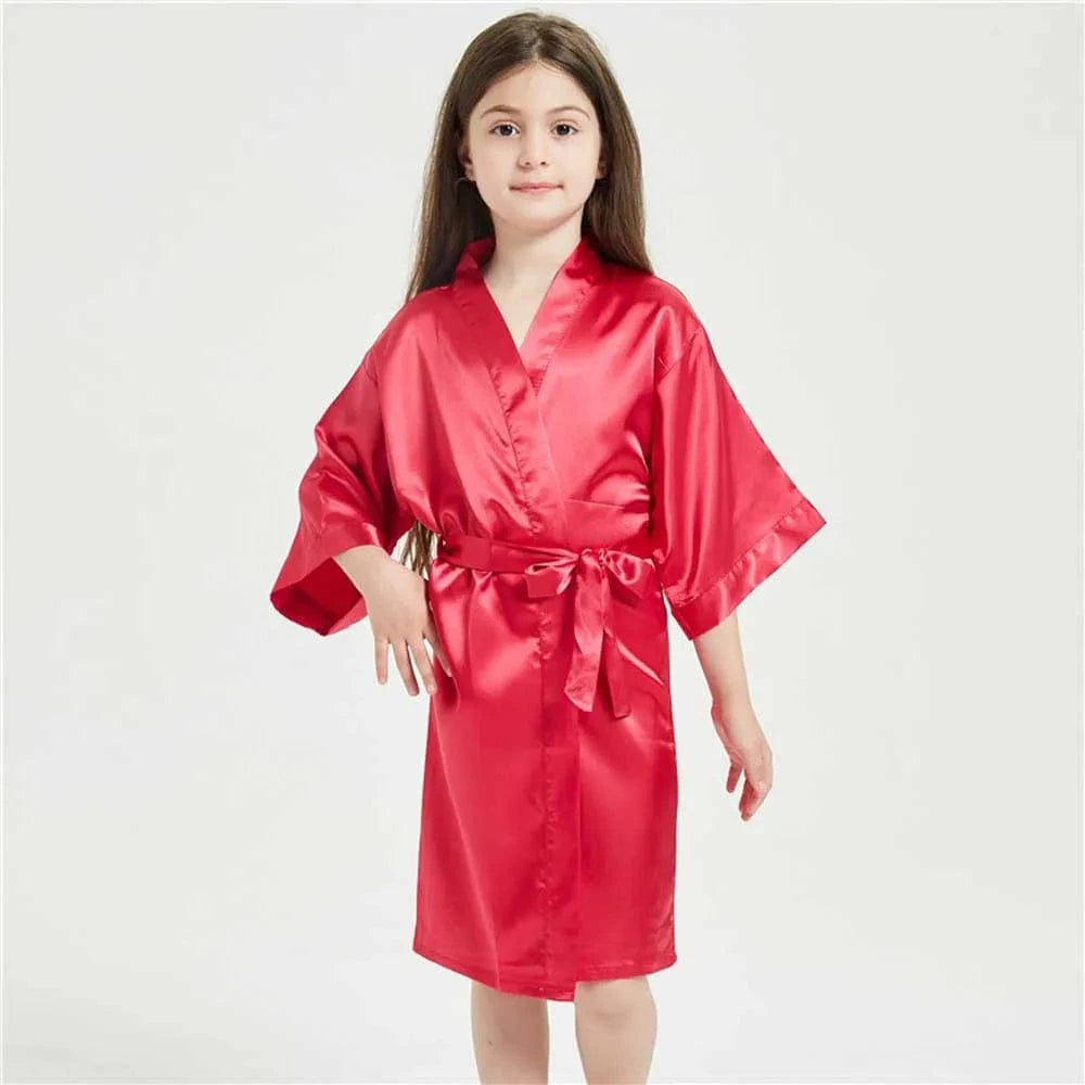 Peignoir Satin Enfant Fille