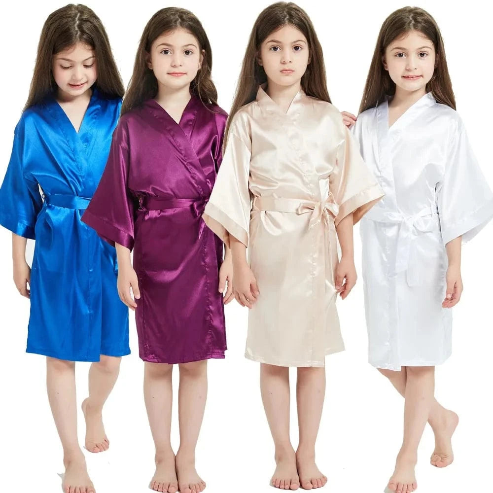 Peignoir Satin Enfant Fille