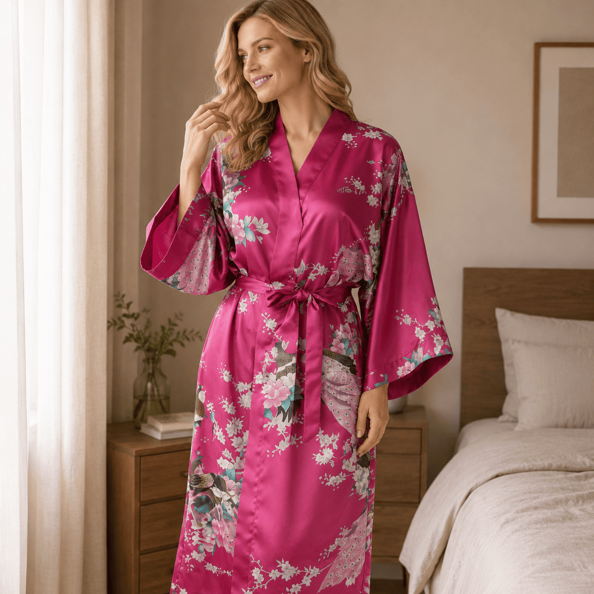 Peignoir Satin Femme Japonais