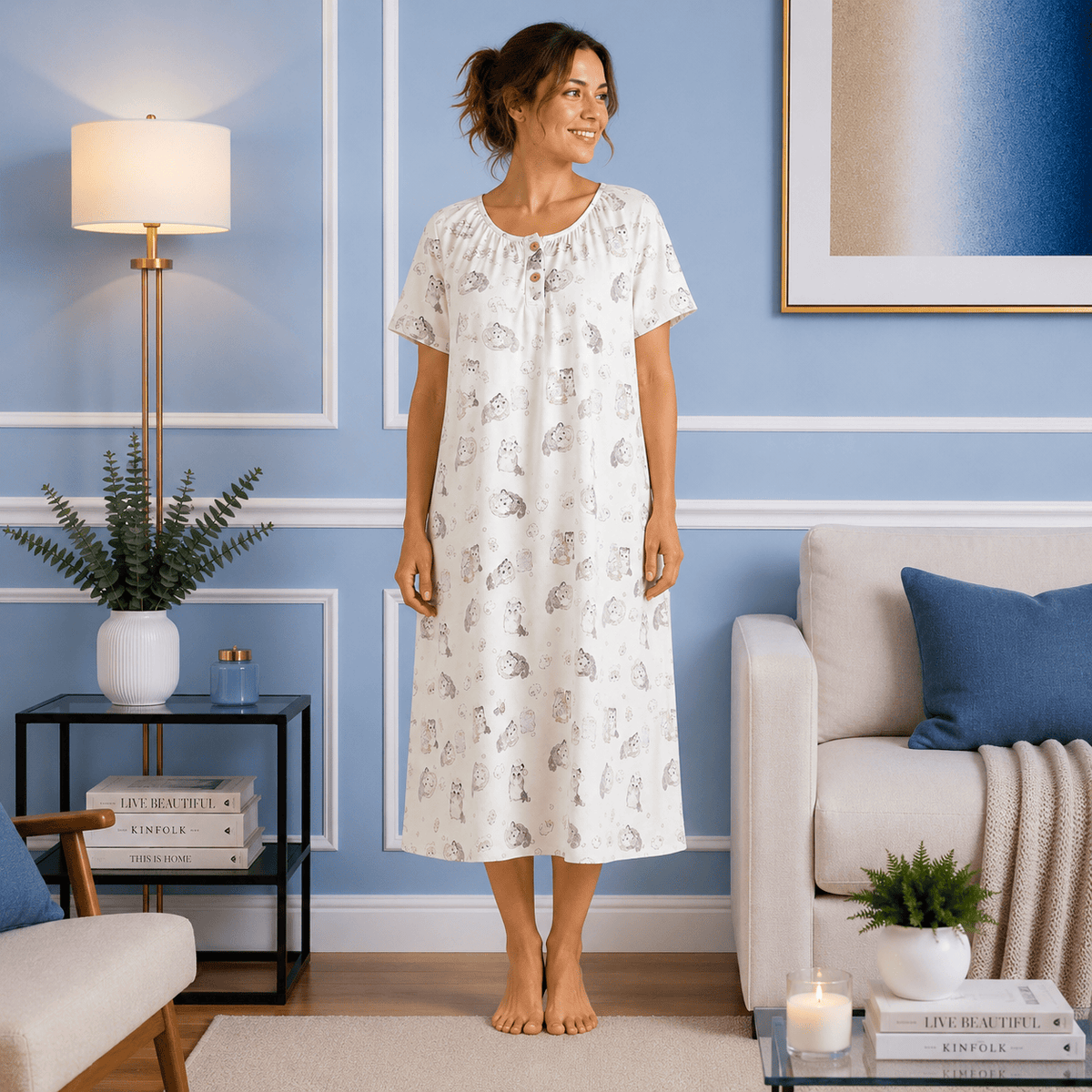 Robe de Chambre Femme Coton Été