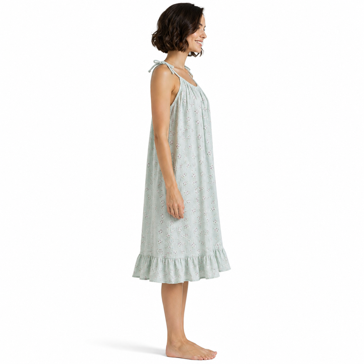 Robe de Chambre Femme Coton Bretelles