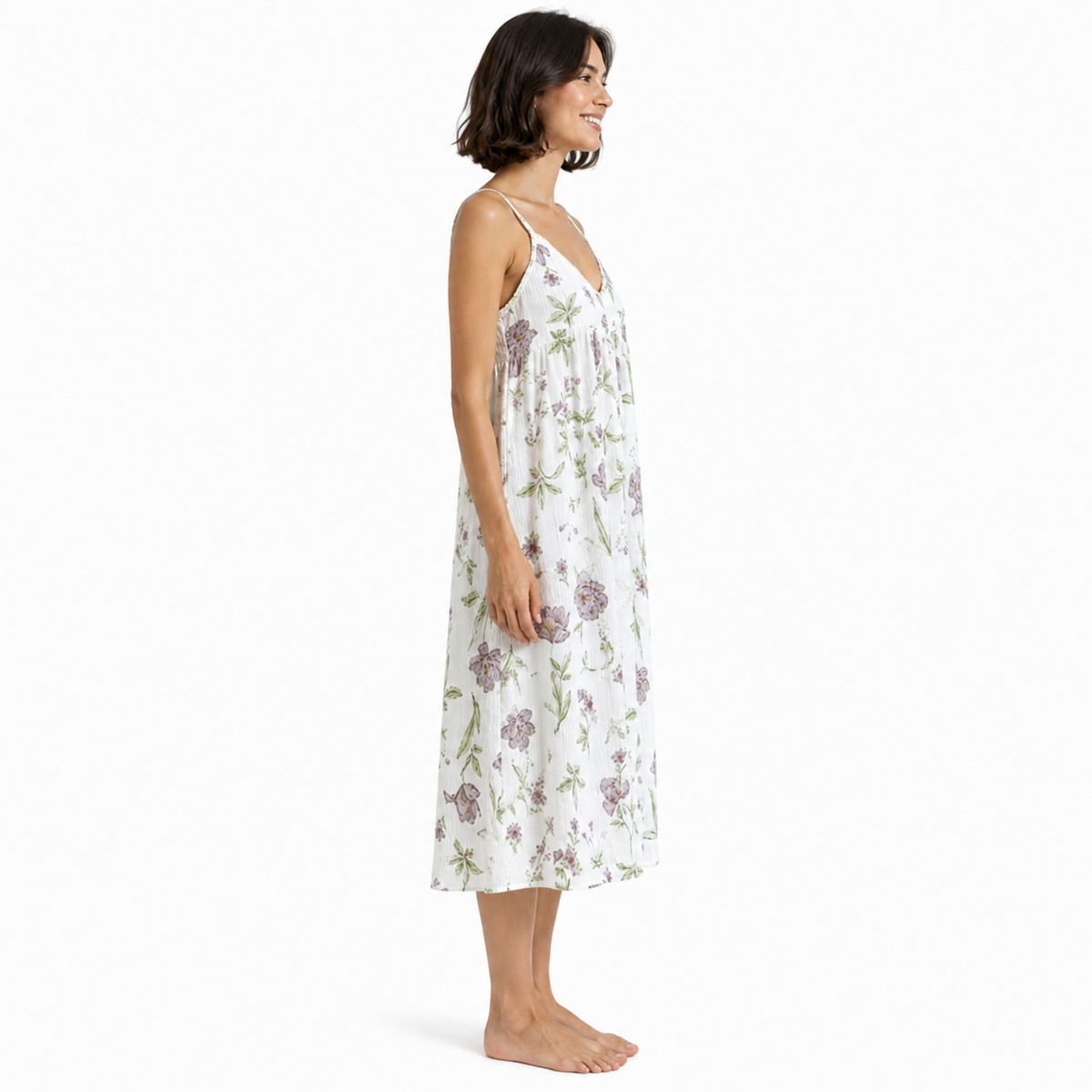 Robe de Chambre Femme Longue Bretelles Fines