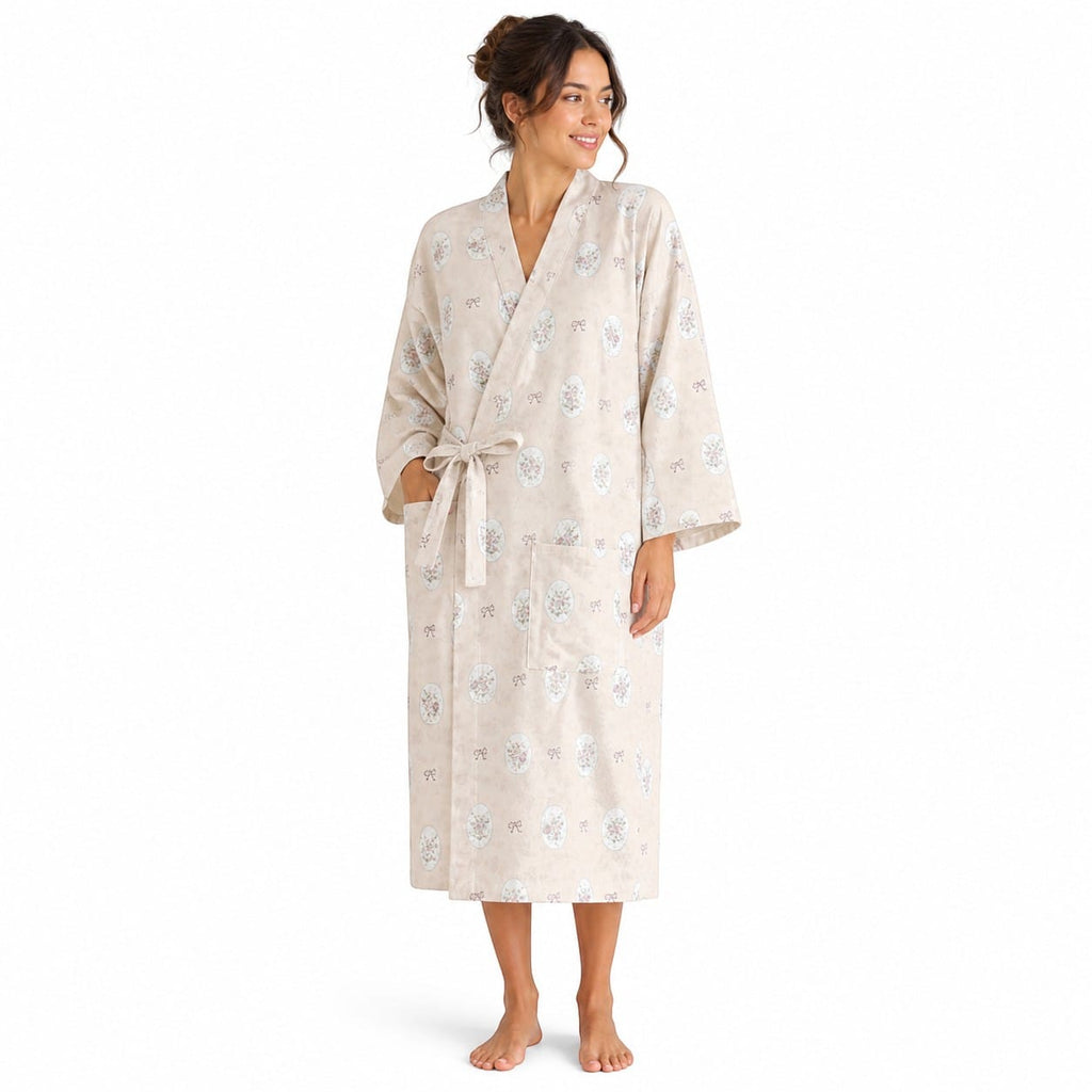 Kimono Coton Femme Fleuri Léger