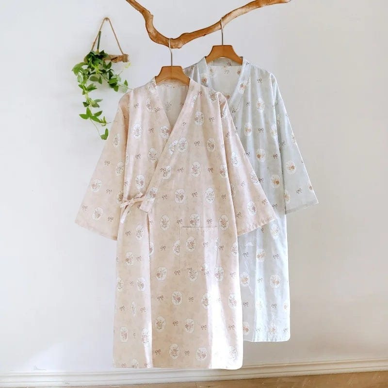 Kimono Coton Femme Fleuri Léger