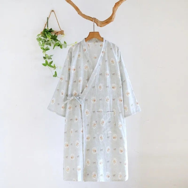 Kimono Coton Femme Fleuri Léger