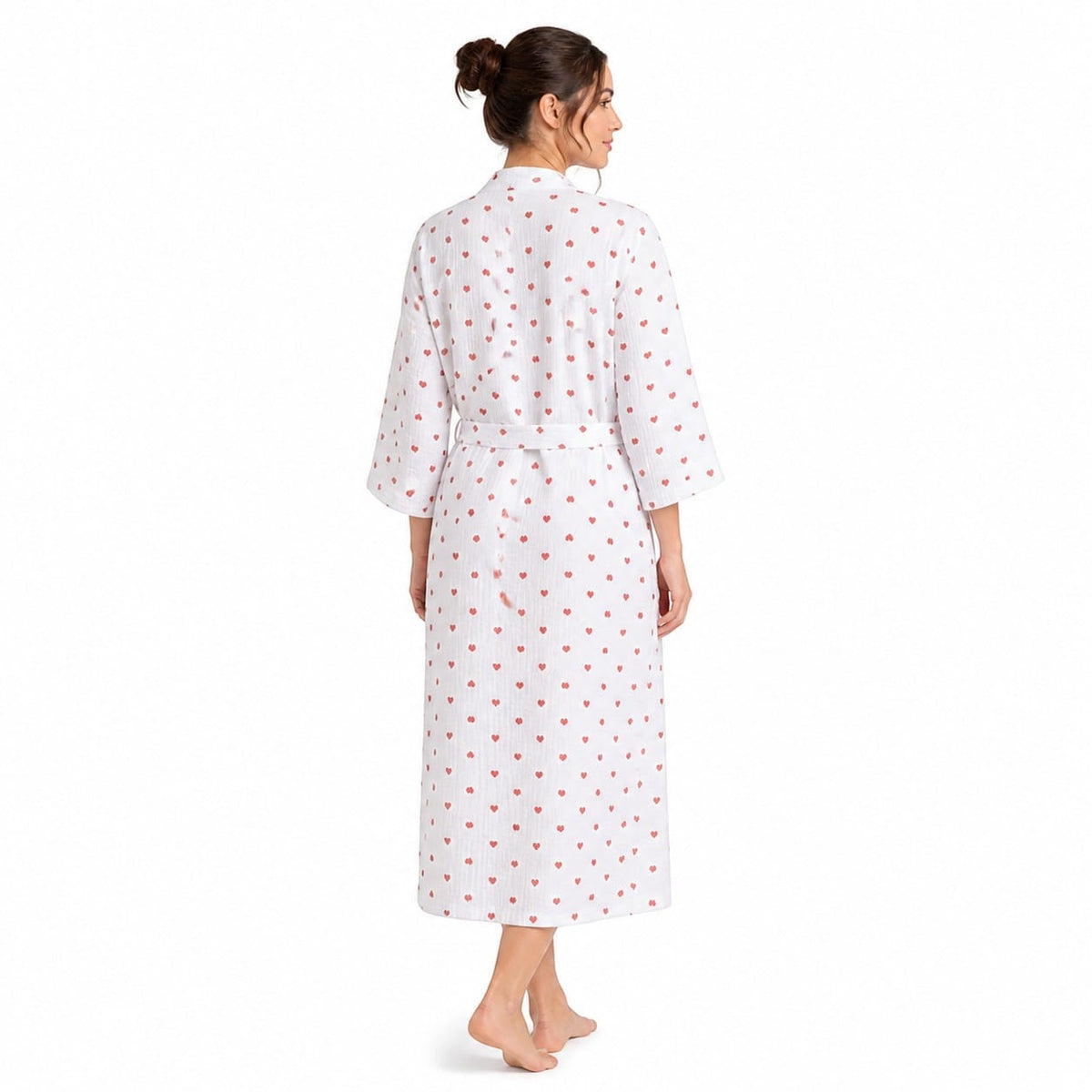 Kimono Femme Coton Femme Motif Cœur