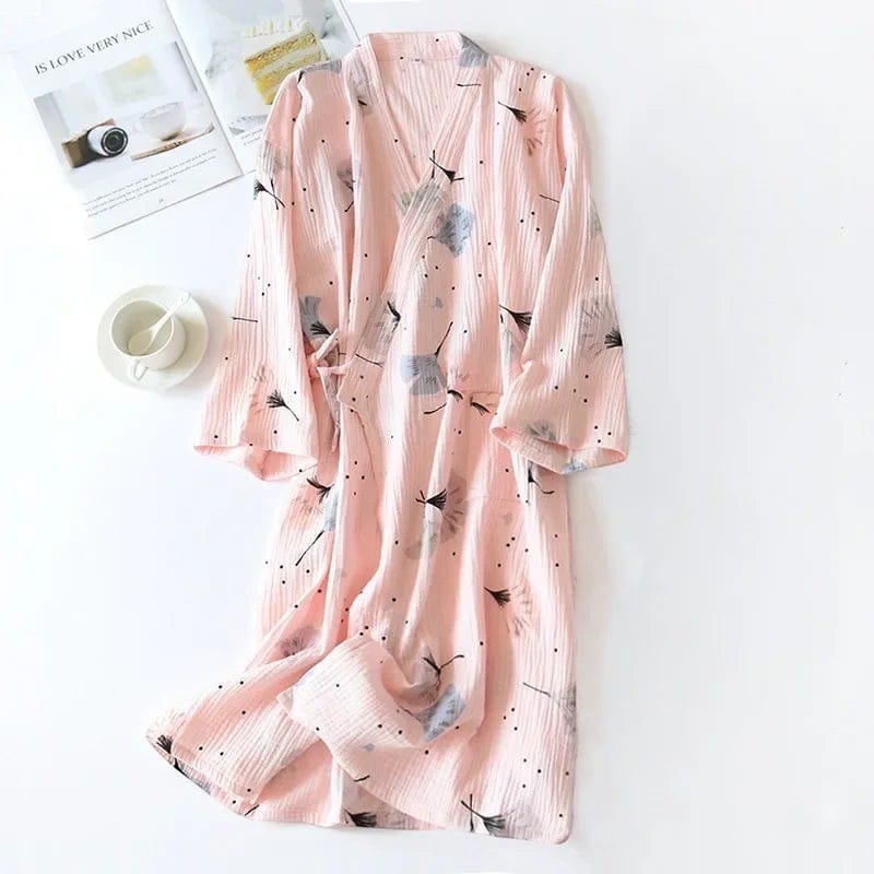 Kimono Femme Léger Motif Fleur